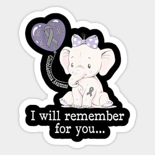 Glioblastoma Awareness Elephant Sticker